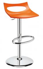 Елегантен бар стол с амортисьор оранж
